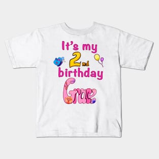 It’s my 2nd birthday Grace second birthday Kids T-Shirt